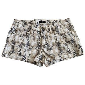 Bebe Brazen Python Print Shorts with Side Slit